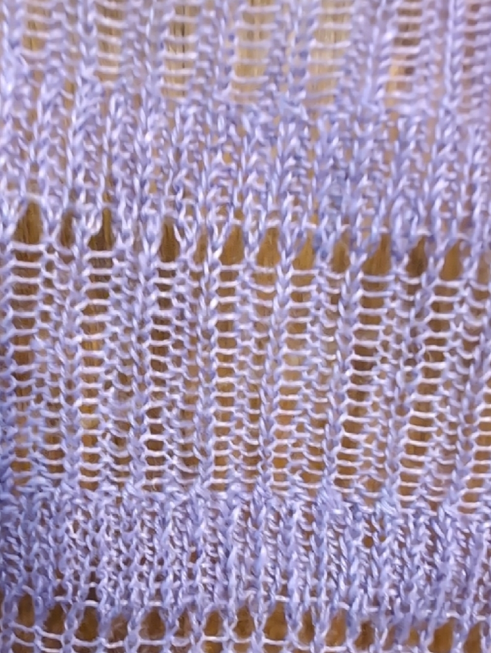 Eileen Fisher Lavender Open-Front Sheer Knit Linen Cardigan - Picture 6 of 6